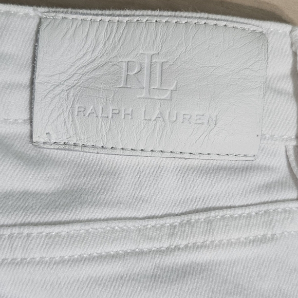 Lauren Ralph Lauren High Waist Skinny Crop Ankle White Denim Jeans size 10 - Picture 8 of 9
